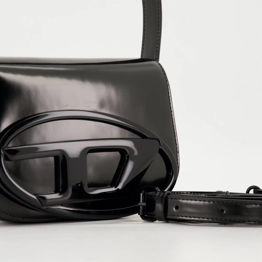 Diesel Zwarte leren schoudertas Magnetische sluiting Black Dames - Foto 3