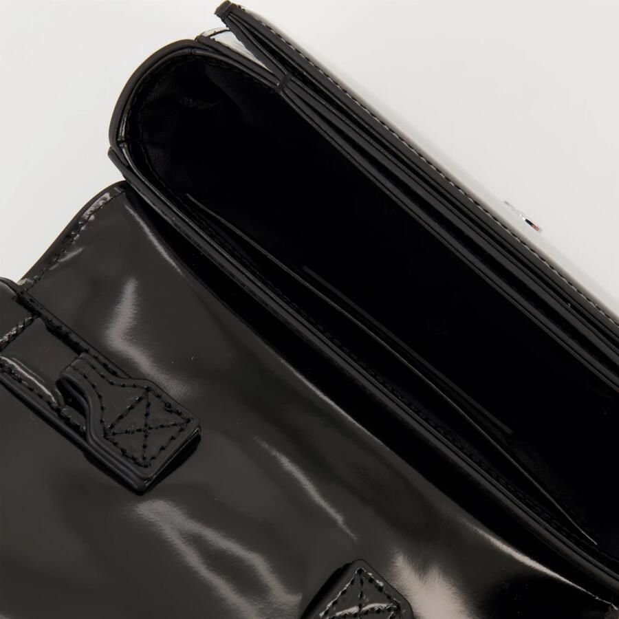 Diesel Zwarte leren schoudertas Magnetische sluiting Black Dames - Foto 4
