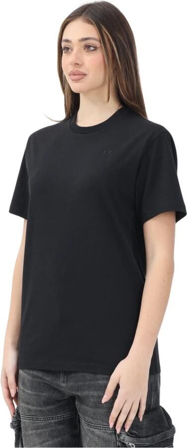 Diesel Zwarte oversized T-shirt met korte mouwen Black Dames - Foto 3