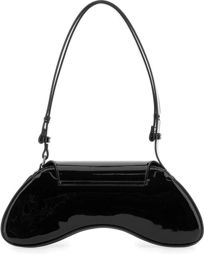 Diesel Zwarte schoudertas met ovaal D-logo Black Dames - Foto 8