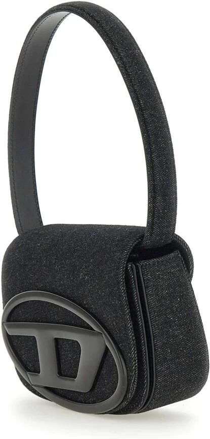 Diesel Zwarte schoudertas met Oval D-plaat Black Dames - Foto 5