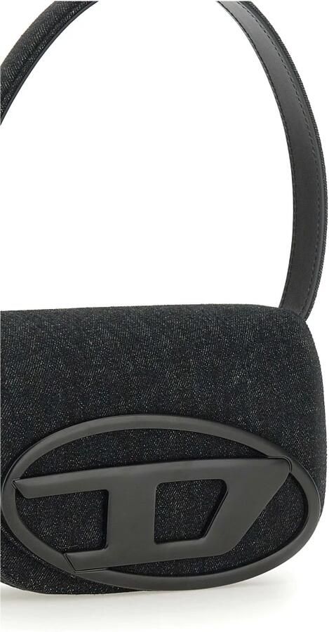 Diesel Zwarte schoudertas met Oval D-plaat Black Dames - Foto 4