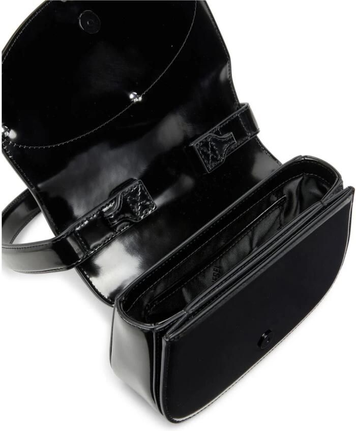 Diesel Zwarte leren schoudertas Magnetische sluiting Black Dames - Foto 6