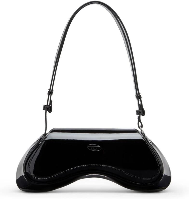 Diesel Zwarte schoudertas met ovaal D-logo Black Dames - Foto 11