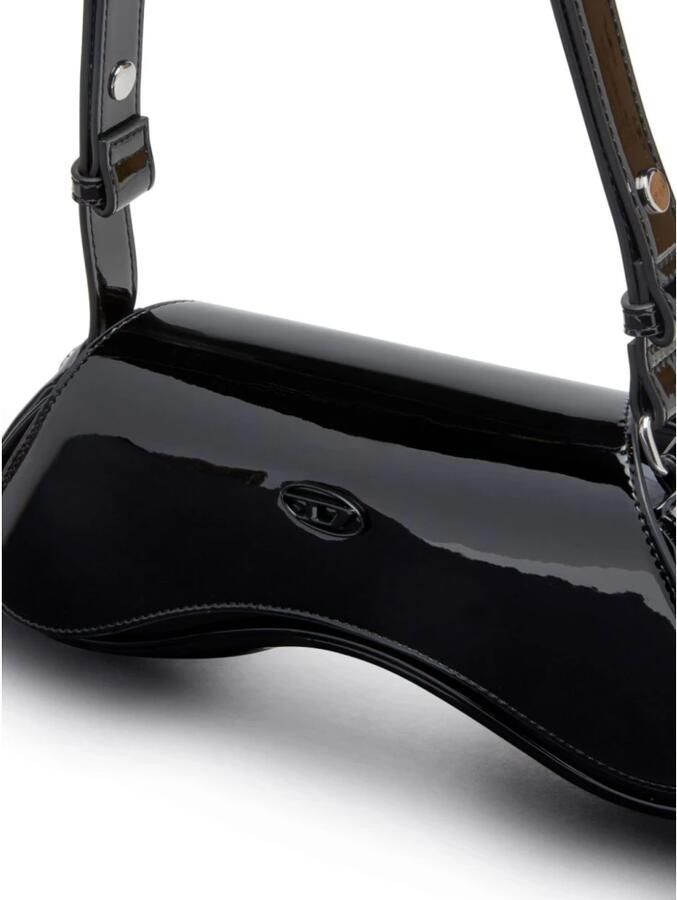 Diesel Zwarte schoudertas met ovaal D-logo Black Dames - Foto 2