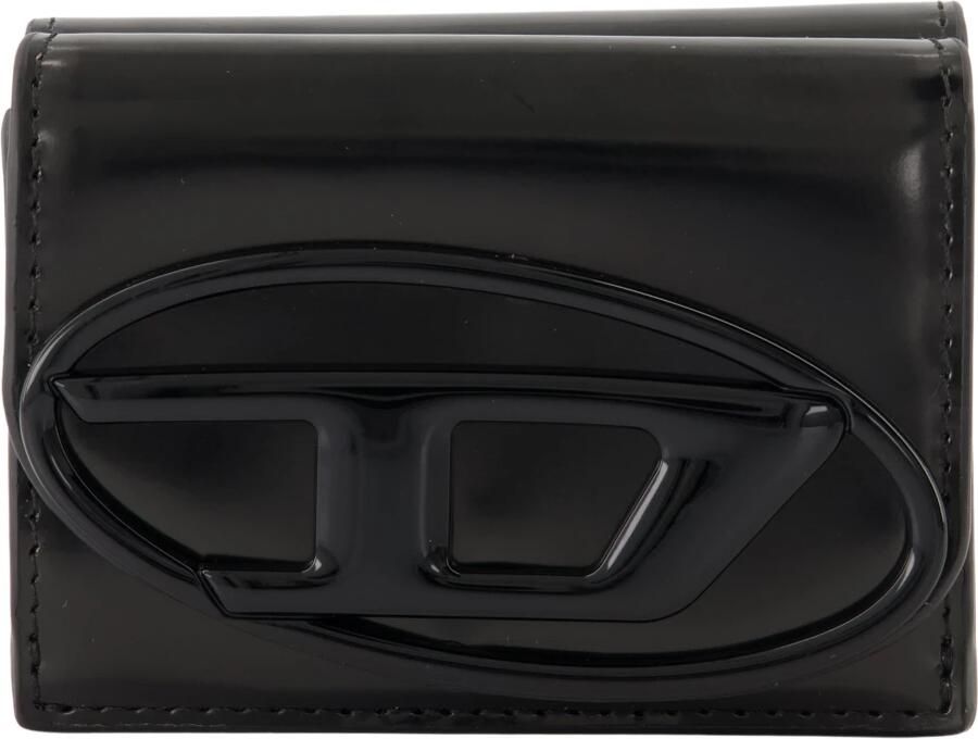 Diesel Zwarte Tri Fold Portemonnee Lente-Zomer 2025 Black Dames - Foto 4