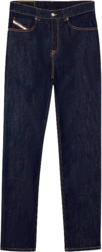 Diesel Donkerblauwe Slim-Fit Jeans van Katoenmix Blauw Heren