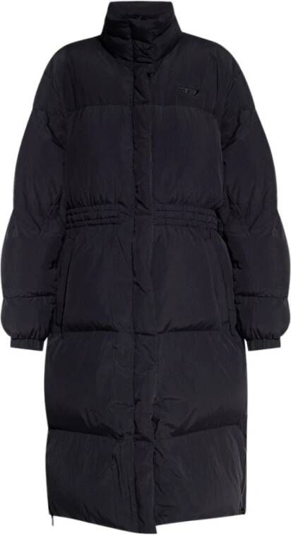 Diesel Zwarte Puffer & Down Coat Black Dames