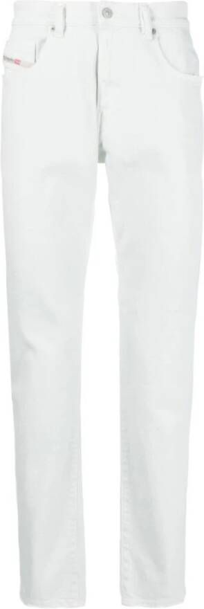 Diesel Elegante en Comfortabele Straight Jeans White Heren