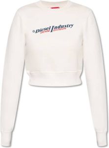 Diesel F-Slimmy crop sweatshirt Wit Dames