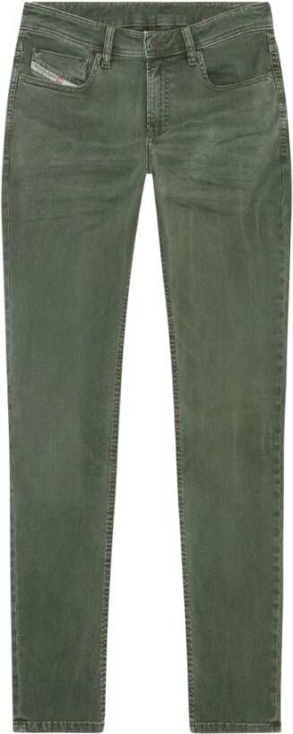 Diesel Groene Skinny Jeans met Lage Taille en Smalle Pijpen Groen Heren