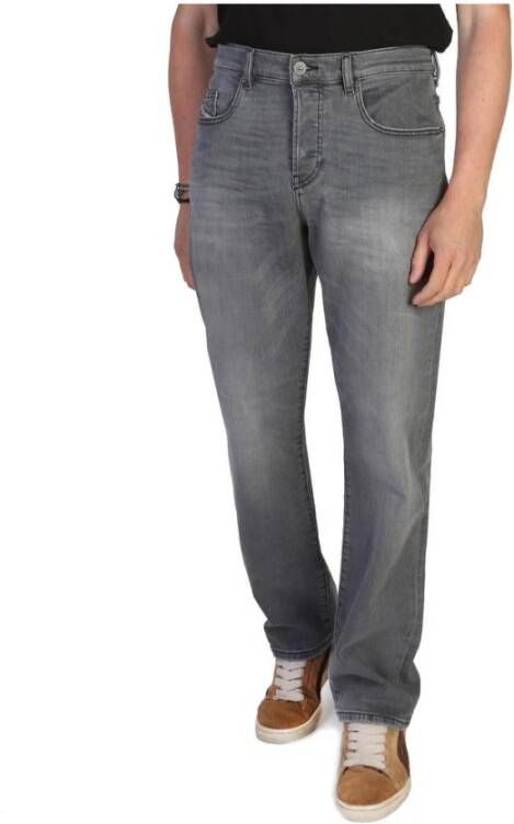 Diesel Katoenen Jeans in Effen Kleur voor Mannen Gray Heren