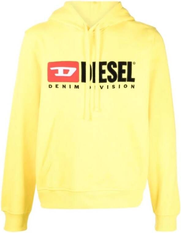 Diesel Heren Hoodie met Uniek Logo Yellow Heren
