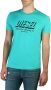 Diesel Heren Slim Fit Monochrome T-Shirt Blauw Heren - Thumbnail 1