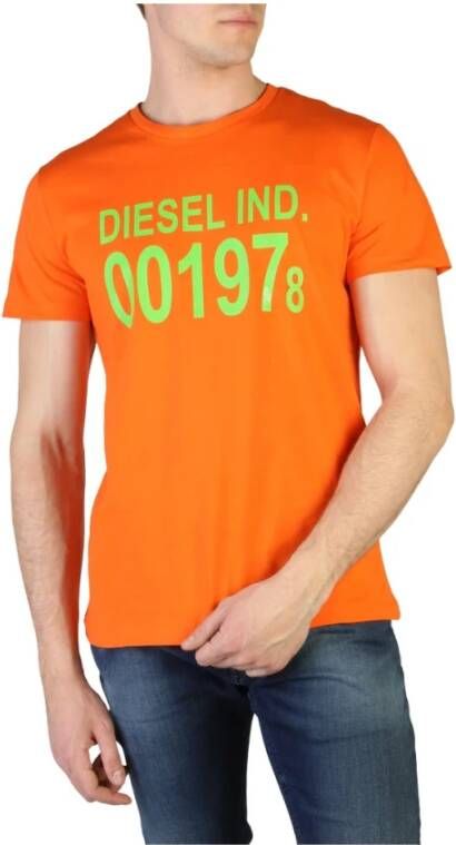 Diesel Heren T-Diego_00Sasa Katoenen T-Shirt Oranje Heren