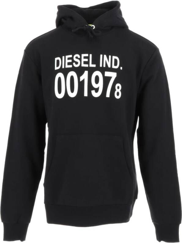 Diesel Heren Zwart Print Sweatshirt Black Heren