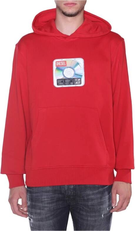 Diesel Hoodies Rood Heren