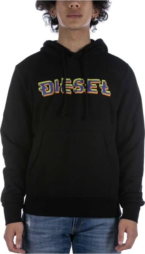 Diesel Stedelijke Hoodie met Verstelbare Capuchon Black Heren