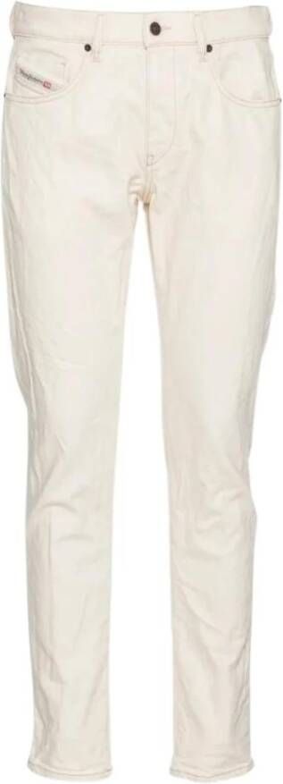 Diesel Slim Fit Beige Katoenen Jeans met Logo Patch White Heren - Foto 10