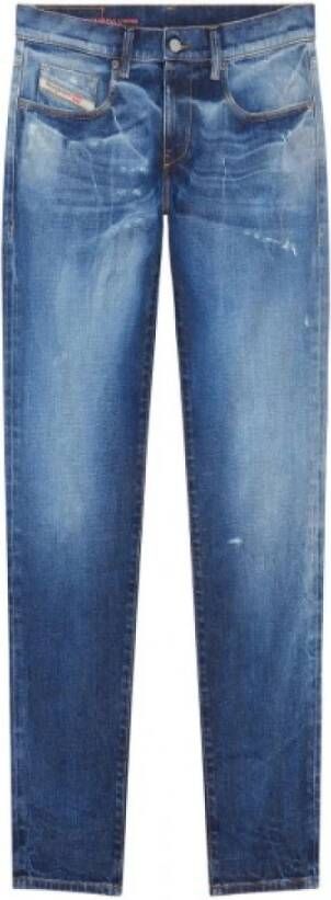 Diesel Klassieke Blauwe Straight Jeans Blauw Heren