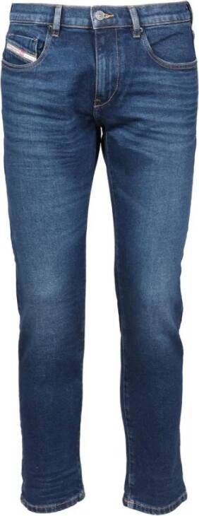 Diesel Heren Slim-Fit Straight Jeans Blauw Heren