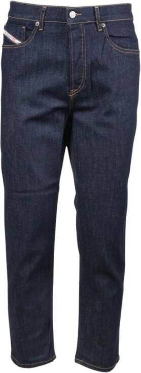 Diesel Donkerblauwe Slim-Fit Jeans van Katoenmix Blauw Heren