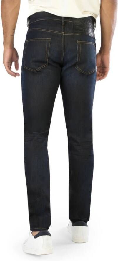 Diesel Slim-fit Heren Jeans met Logo Details Blauw Heren