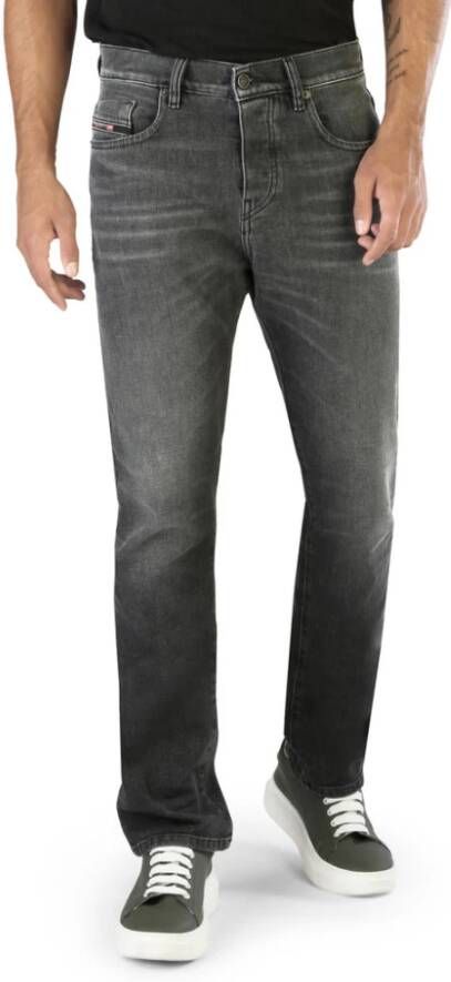 Diesel Heren Jeans met knoopsluiting en 5 zakken Black Heren