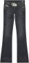 Diesel Flared zwarte jeans met Oval D metalen gesp details Black Dames - Thumbnail 1