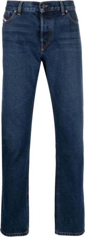 Diesel Klassieke Straight Jeans Blauw Heren