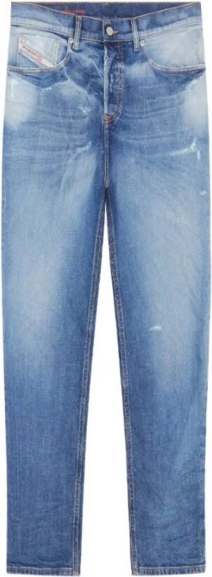 Diesel Klassieke Straight Leg Jeans 2005 D-Fining Blauw Heren