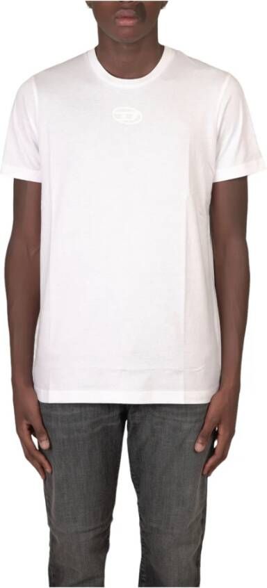 Diesel Kleine Oval D Tee Wit Heren