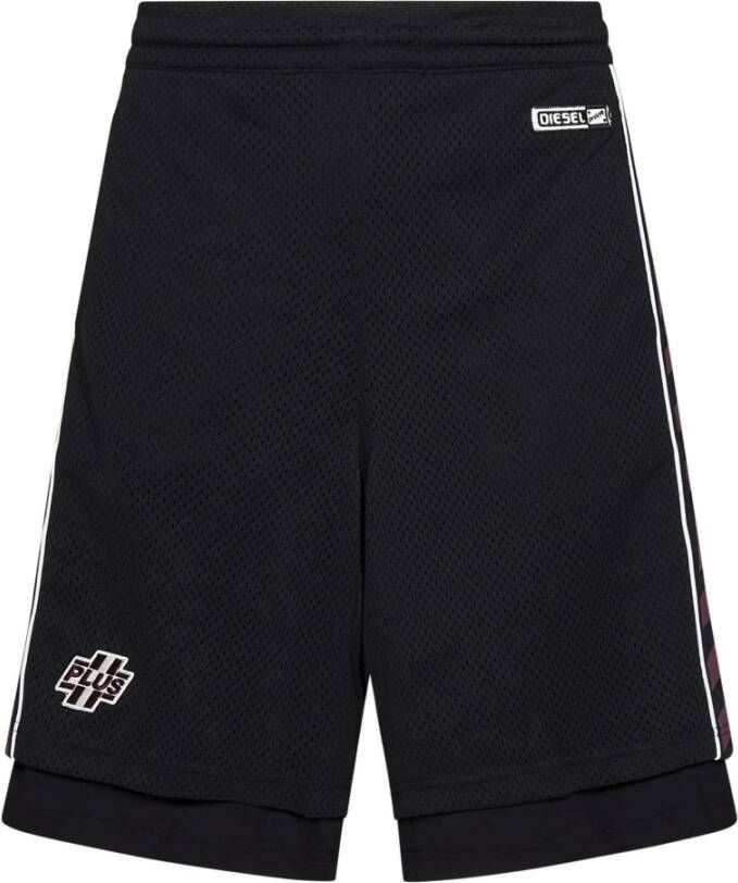 Diesel Lange shorts Zwart Heren