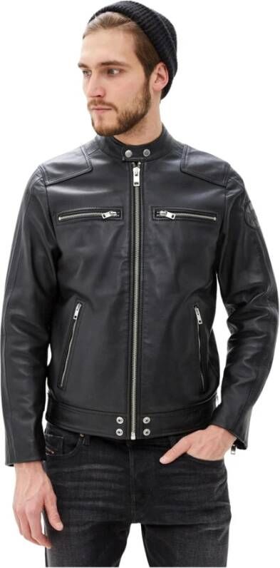 Diesel Leather Jackets Zwart Heren