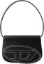Diesel 1DR Iconic shoulder bag in nappa leather Black Dames - Thumbnail 1