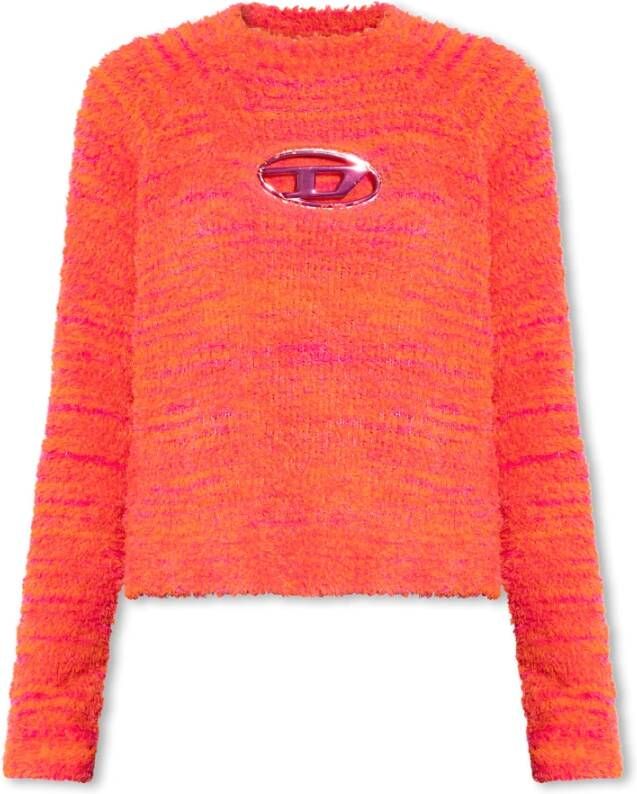 Diesel M-Kyra trui met logo Oranje Dames