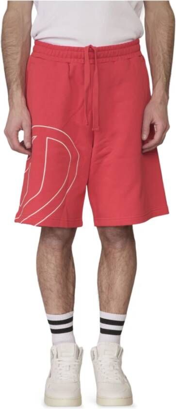 Diesel Maxi Logo Shorts voor heren Rood Heren