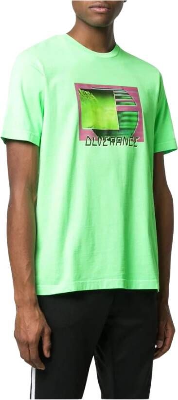 Diesel Groene Effen Ronde Hals T-shirt Green Heren