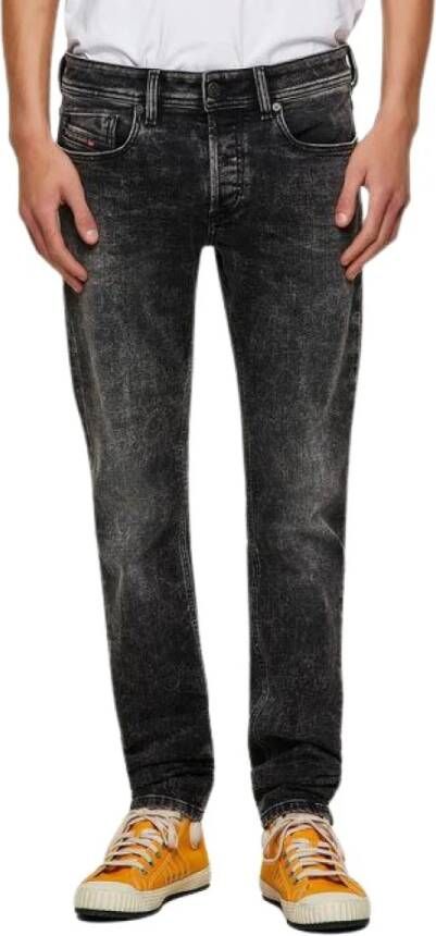 Diesel Moderne Skinny Jeans met Marmerwaseffect Zwart Heren