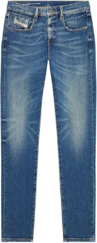 Diesel Klassieke Blauwe Straight Jeans Blauw Heren