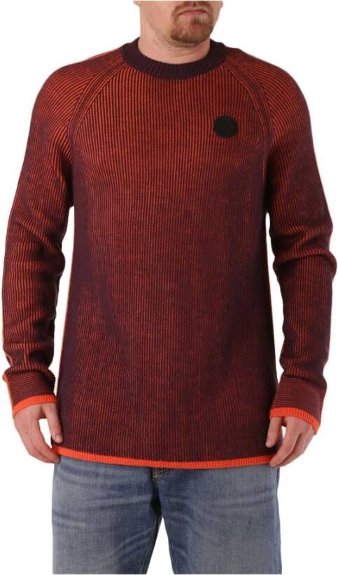 Diesel Oranje Heren Sweatshirt Blijf Warm en Stijlvol Oranje Heren