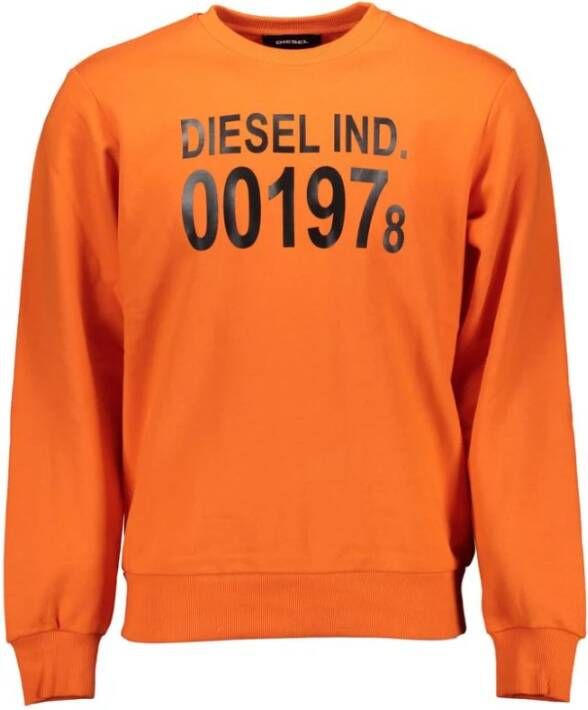 Diesel Oranje Katoenen Sweatshirt met Lange Mouwen Oranje Heren