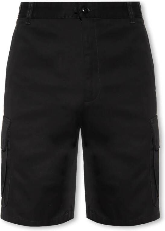 Diesel Twill cargo shorts in cotton Black Heren