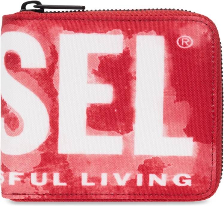 Diesel Portemonnee met logo Rood Unisex