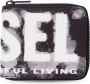 Diesel Zip wallet in logo-print fabric Black Unisex - Thumbnail 1