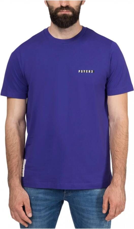 Diesel Psych3 Katoenen T-Shirt Purple Heren