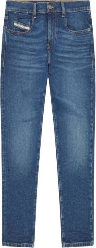 Diesel Blauwe Skinny Jeans met Lage Taille Blue Heren