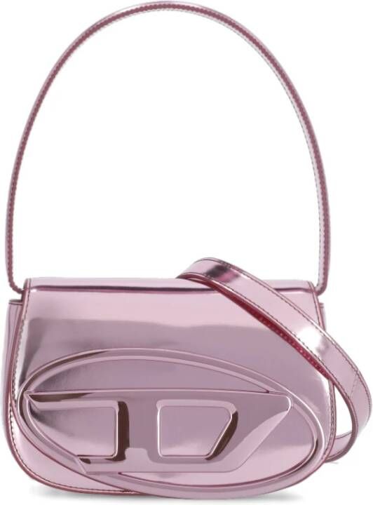 Diesel Roze Metallic Schoudertas voor Vrouwen Roze Dames