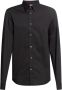 Diesel Micro-twill shirt with tonal embroidery Black Heren - Thumbnail 1