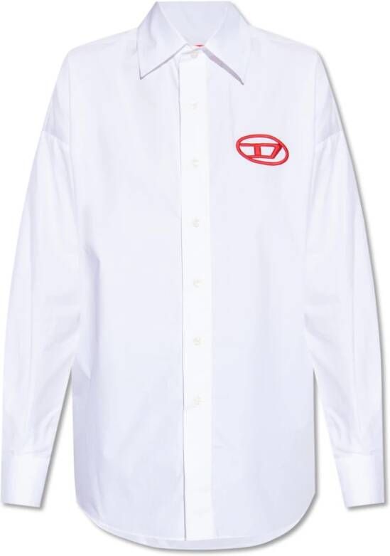 Diesel S-Dou-Plain shirt White Dames